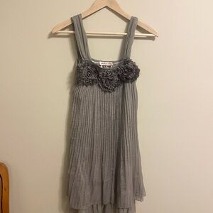 Lulu Rose - Chic Purple Midi Dress with Floral Details - Size S